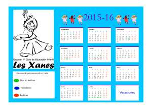 Calendario escolar 2015-16